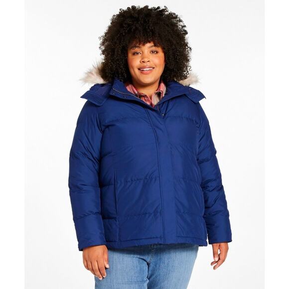 LL Bean Womens Ultrawarm Jacket Coat 2X 650 DOWN Puffer Hood Faux Fur Trim - Picture 2 of 14